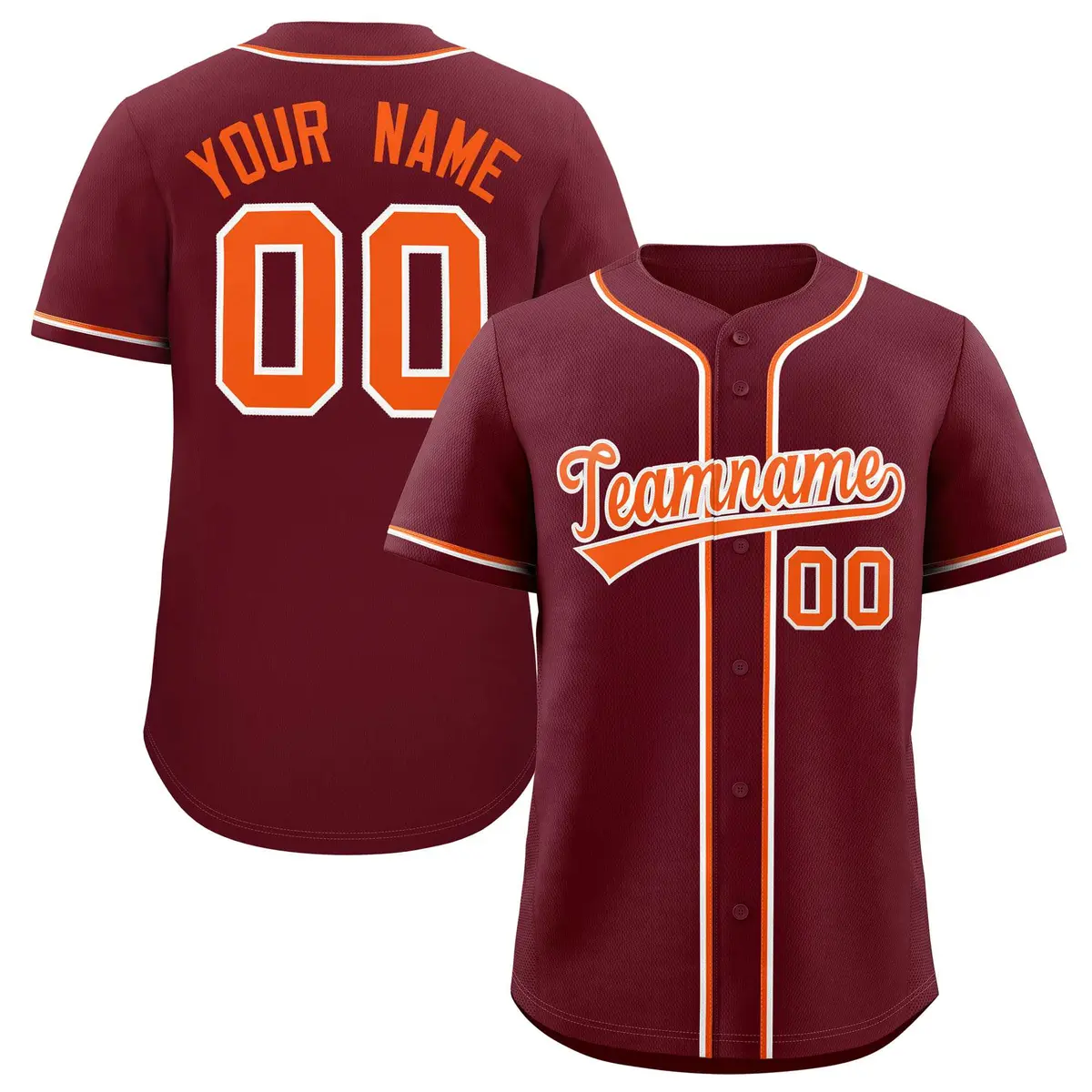 Maroon Classic Baseball Jersey