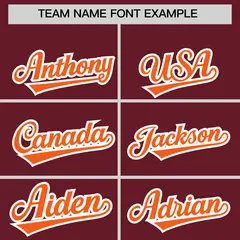 Maroon Classic Baseball Jersey 3