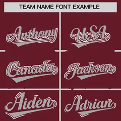 Maroon Classic Baseball Jersey 3