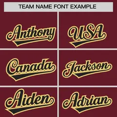 Maroon Classic Baseball Jersey 3