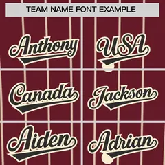 Maroon Cream Gradient Stripe Fashion Baseball Jersey 3