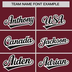 Maroon Cream Raglan Sleeves Baseball Jersey 3