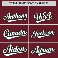 Maroon Gray Raglan Sleeves Baseball Jersey 3