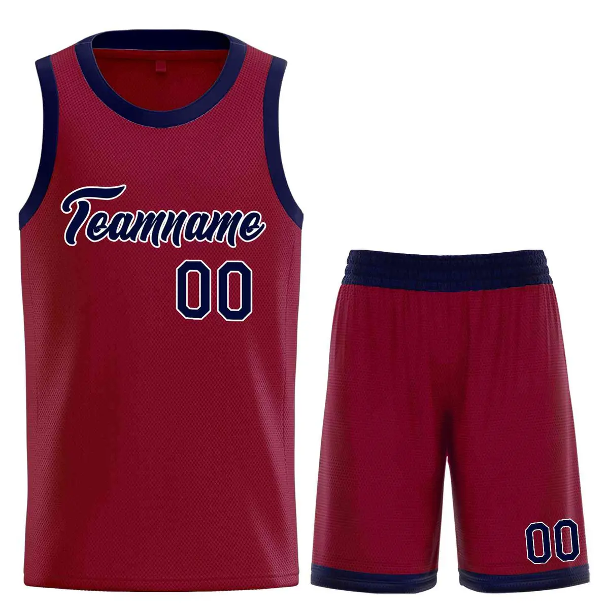 Maroon Navy-White Classic Heal Sports Basketball Jersey