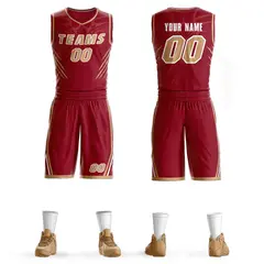 Maroon Old Gold-White Graffiti Claw Element Basketball Jersey