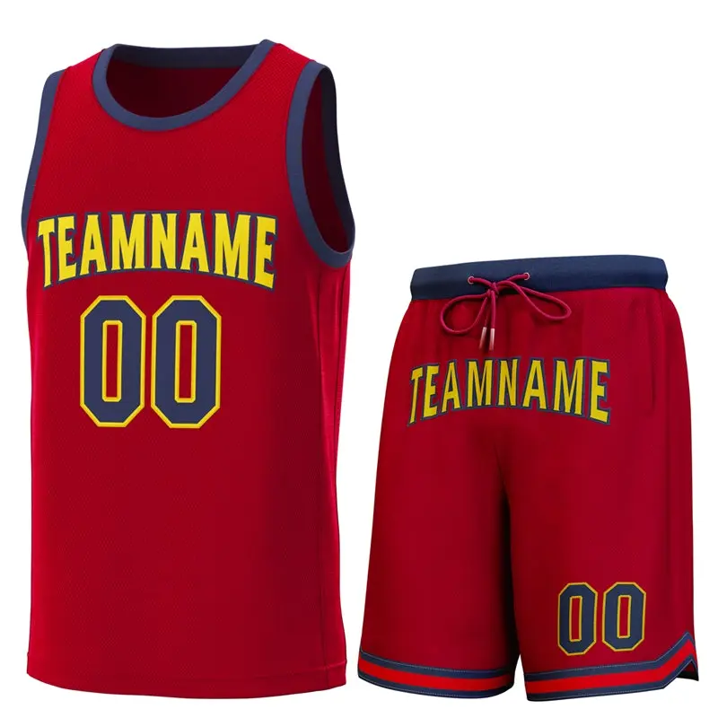 Maroon Red Classic Sets Basketball Jersey