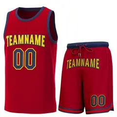 Maroon Red Classic Sets Basketball Jersey 1