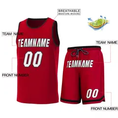 Maroon Red-Crimson Classic Sets Basketball Jersey 2