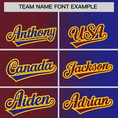 Maroon Royal Two Tone Gradient Fashion Baseball Jersey 3