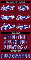 Maroon Royal-White Classic Basketball Jersey 3