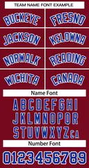 Maroon Royal-White Classic Basketball Jersey 3