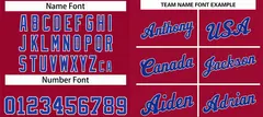Maroon Royal-White Classic Basketball Uniform Jersey 4