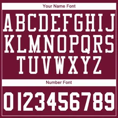 Maroon White Classic Athletic Casual Basketball Jersey 3