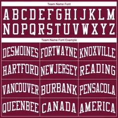 Maroon White Classic Athletic Casual Basketball Jersey 4