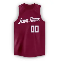 Maroon White Classic Fashion Sportwear Basketball Jersey 5
