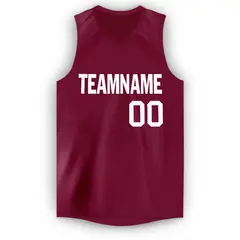Maroon White Classic Men/Boy Athletic Basketball Jersey 5
