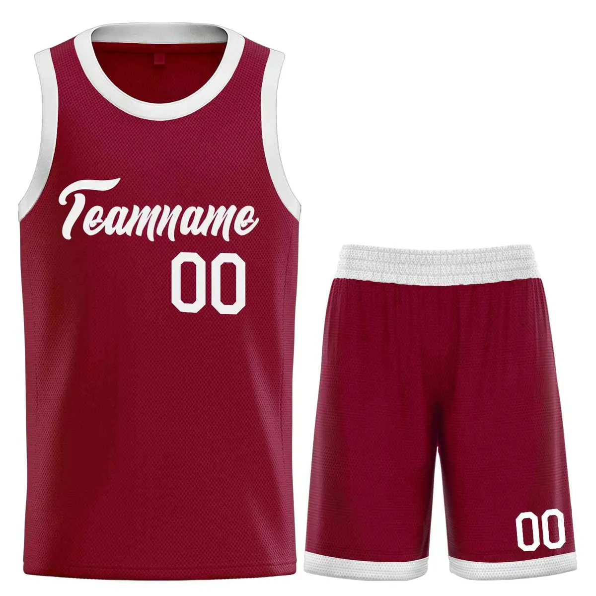 Maroon White Heal Classic Sports Basketball Jersey