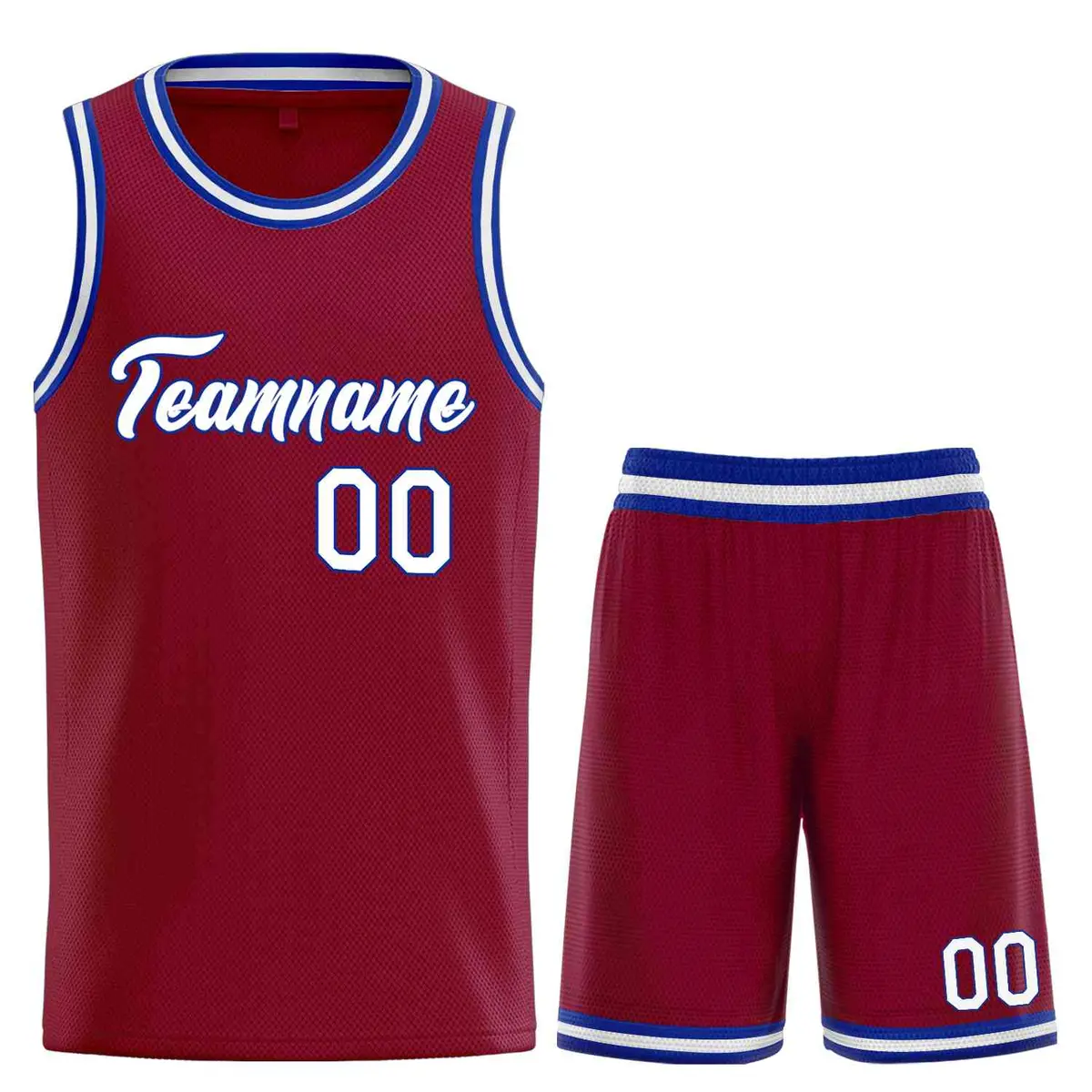 Maroon White-Royal Classic Heal Sports Basketball Jersey