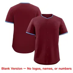 Maroon White Royal Classic Baseball Uniform 8