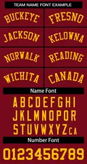 Maroon Yellow Classic Team Basketball Jersey 2