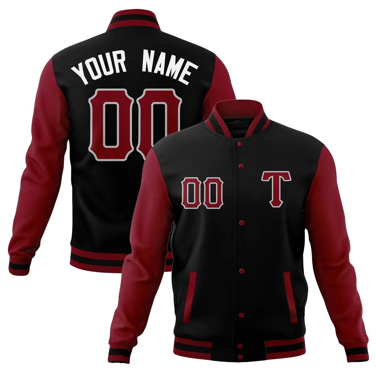 Men's Cotton Blend Varsity Letterman Baseball Jacket