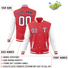 Men's Cotton Blend Varsity Letterman Baseball Jacket 44