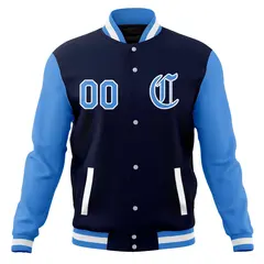 Men's Full-Snap Varsity Letterman Baseball Jacket Coat 21