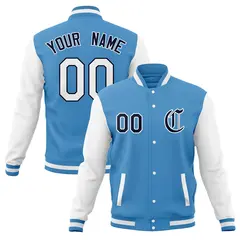Men's Full-Snap Varsity Letterman Baseball Jacket Coat 25