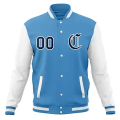 Men's Full-Snap Varsity Letterman Baseball Jacket Coat 29