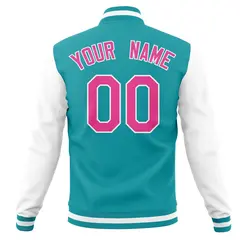 Men's Full-Snap Varsity Letterman Baseball Jacket Coat 38