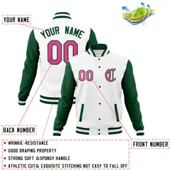 Men's Full-Snap Varsity Letterman Baseball Jacket Coat 4