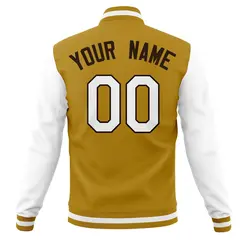 Men's Full-Snap Varsity Letterman Baseball Jacket Coat 46