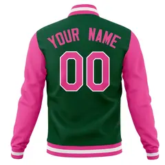 Men's Full-Snap Varsity Letterman Baseball Jacket Coat 62