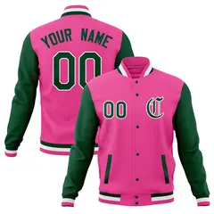 Men's Full-Snap Varsity Letterman Baseball Jacket Coat 65
