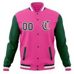 Men's Full-Snap Varsity Letterman Baseball Jacket Coat 69