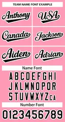 Men's Pink Black-White Authentic Classic Baseball Jersey 3