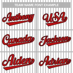 Mens Pinstripe Baseball Jersey Team Sport Uniforms 5