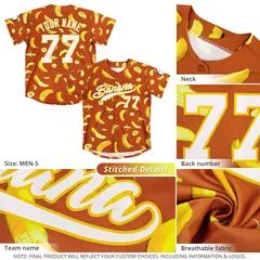 Midnight Blue Banana Graffiti Baseball Jersey 6