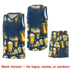 Midnight Blue National Beer Day Beer Bubble Basketball Jersey 7