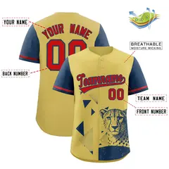 Midnight Blue Old Gold Raptor Series Raglan Baseball Jersey 2