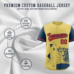 Midnight Blue Old Gold Raptor Series Raglan Baseball Jersey 3