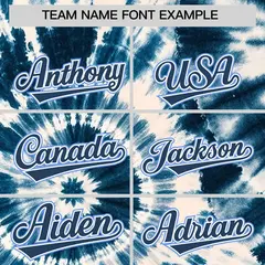 Midnight Blue Tie-Dye Graffiti Pattern Baseball Jersey 3