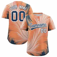 Midnight Blue White Fluid Feather Graffiti Baseball Jersey