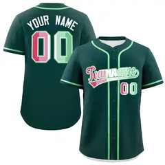 Midnight Green Abrosexual Pride Month Baseball Jersey 1