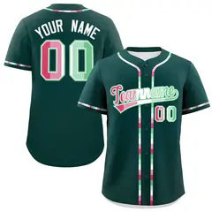 Midnight Green Abrosexual Pride Month Baseball Jersey