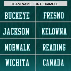 Midnight Green Aqua Gradient Outdoor Flag Football Jersey 3