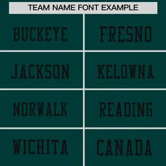 Midnight Green Black Sequin Lettering Football Jersey 3