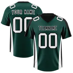 Midnight Green Black Side Stripe Authentic Football Jersey