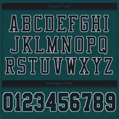 Midnight Green Black-White Classic Mesh Football Jersey 3