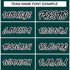 Midnight Green Black-White Classic Style Hockey Jersey 3